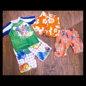 Toy Story swim trunks and swim shirt